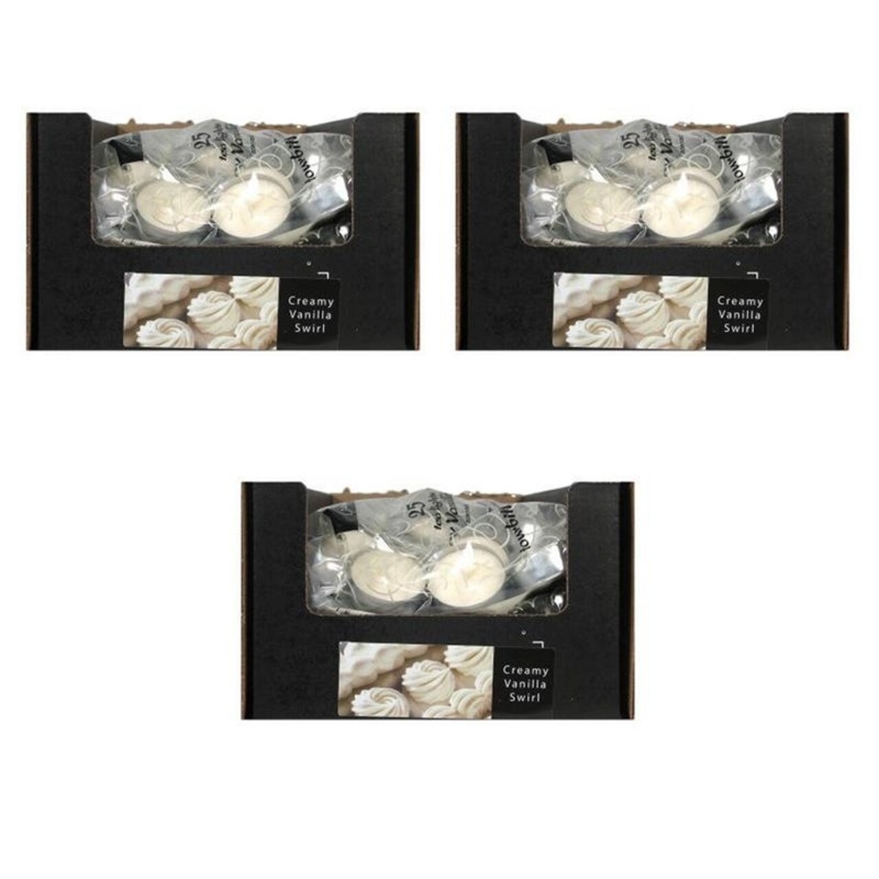 Candle-Lite Candle lite 1647570 Vanilla Scented Tea Light Candles 25 Count (Pack of 3)